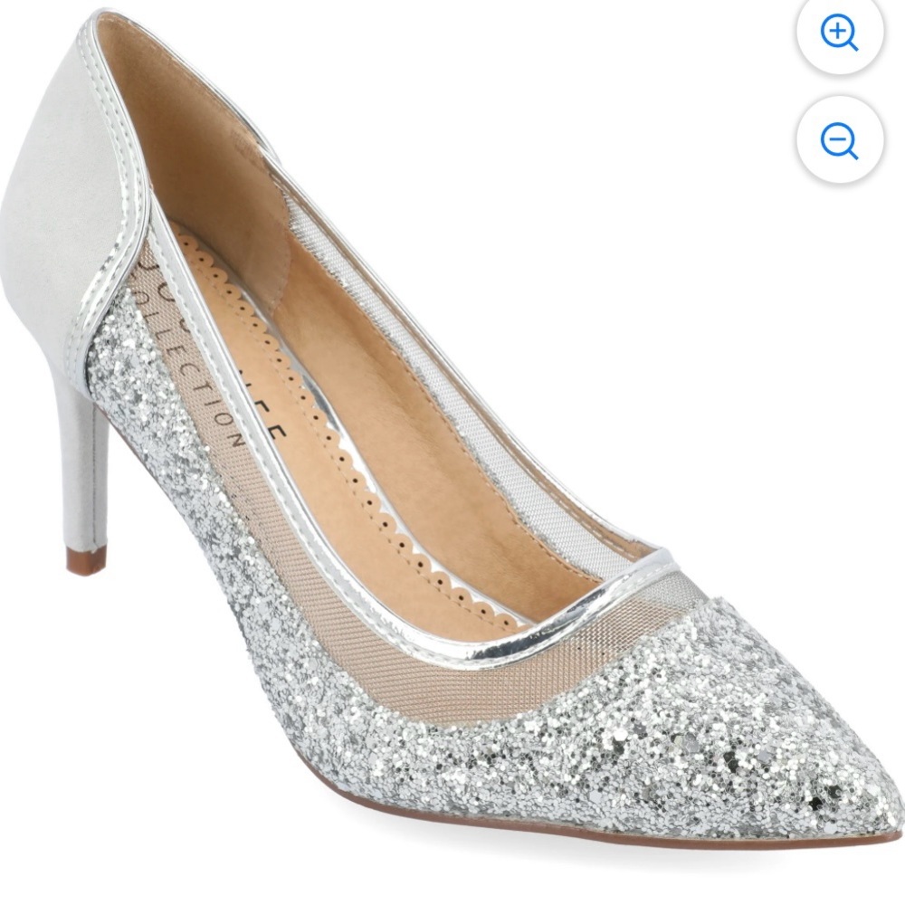 Journee Womens Kalani Pointed Toe Mid Heel Pumps - Size 6.5